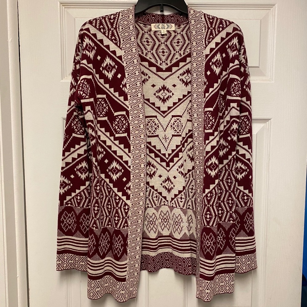 Women’s Pink Rose Cardigan Size L